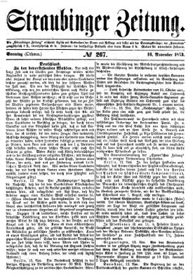 Straubinger Zeitung Sonntag 16. November 1873