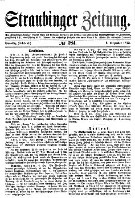 Straubinger Zeitung Samstag 6. Dezember 1873