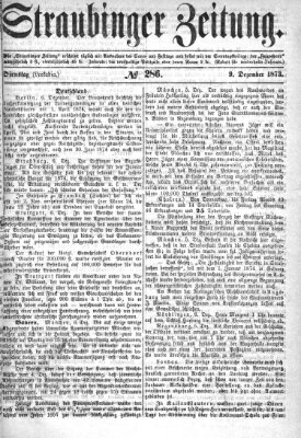 Straubinger Zeitung Dienstag 9. Dezember 1873