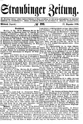 Straubinger Zeitung Mittwoch 17. Dezember 1873