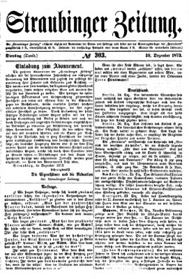 Straubinger Zeitung Dienstag 30. Dezember 1873