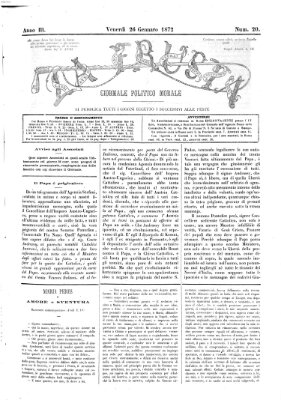 La frusta Freitag 26. Januar 1872