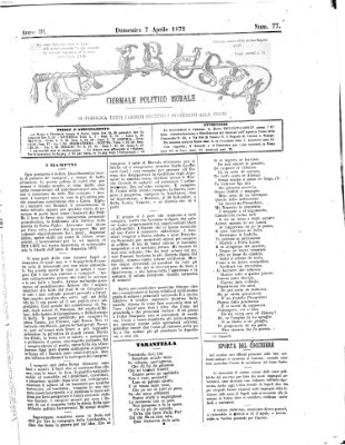 La frusta Sonntag 7. April 1872