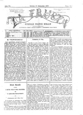 La frusta Samstag 21. September 1872