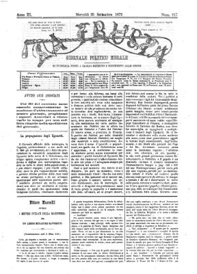 La frusta Mittwoch 25. September 1872