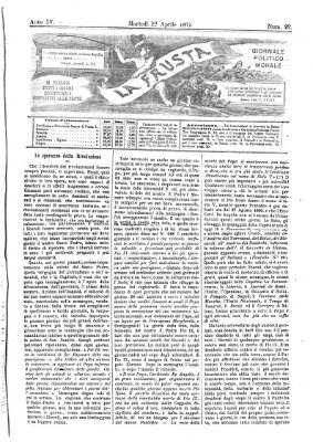 La frusta Dienstag 22. April 1873