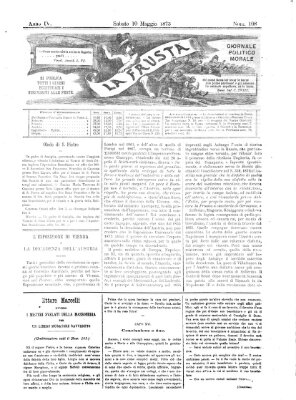 La frusta Samstag 10. Mai 1873