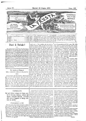 La frusta Dienstag 10. Juni 1873