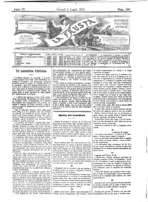 La frusta Donnerstag 3. Juli 1873