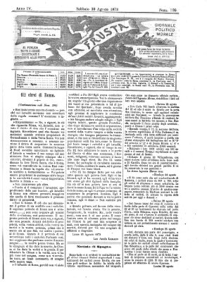 La frusta Samstag 30. August 1873