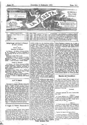 La frusta Sonntag 14. September 1873