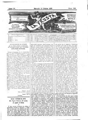 La frusta Mittwoch 15. Oktober 1873