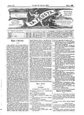 La frusta Donnerstag 30. Oktober 1873