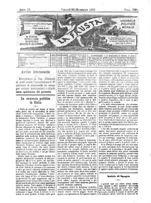 La frusta Freitag 28. November 1873