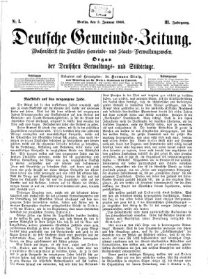 Deutsche Gemeinde-Zeitung Samstag 2. Januar 1864