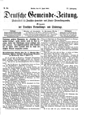 Deutsche Gemeinde-Zeitung Samstag 11. Juni 1864