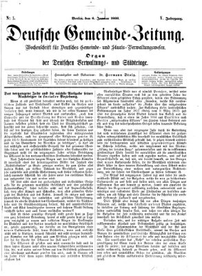 Deutsche Gemeinde-Zeitung Samstag 6. Januar 1866