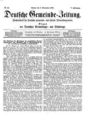 Deutsche Gemeinde-Zeitung Samstag 3. November 1866