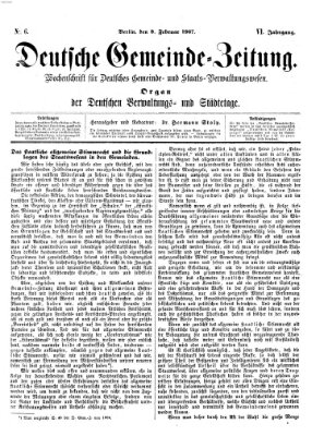 Deutsche Gemeinde-Zeitung Samstag 9. Februar 1867