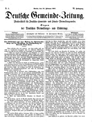 Deutsche Gemeinde-Zeitung Samstag 23. Februar 1867