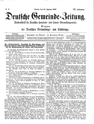 Deutsche Gemeinde-Zeitung Samstag 18. Januar 1868