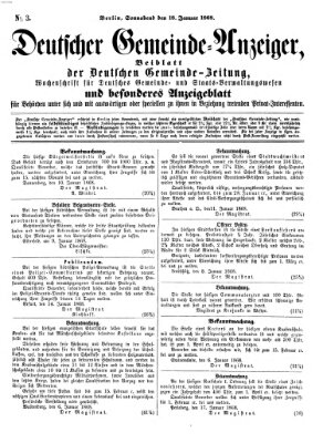 Deutsche Gemeinde-Zeitung Samstag 18. Januar 1868