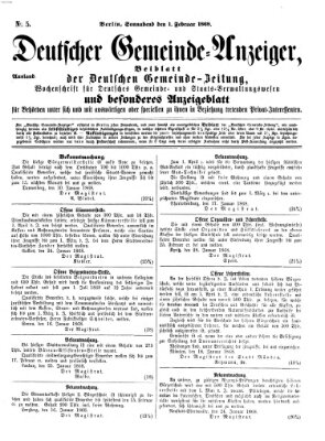 Deutsche Gemeinde-Zeitung Samstag 1. Februar 1868