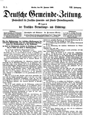 Deutsche Gemeinde-Zeitung Samstag 30. Januar 1869