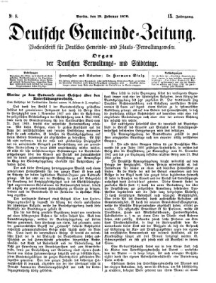 Deutsche Gemeinde-Zeitung Samstag 19. Februar 1870