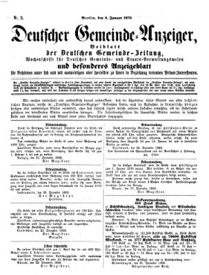 Deutsche Gemeinde-Zeitung Samstag 8. Januar 1870