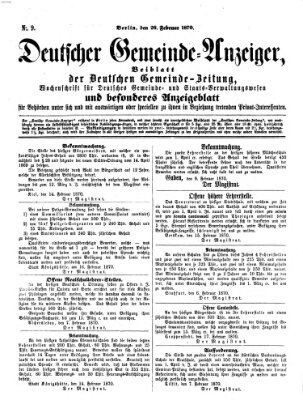 Deutsche Gemeinde-Zeitung Samstag 26. Februar 1870