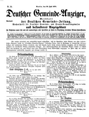 Deutsche Gemeinde-Zeitung Samstag 30. Juli 1870