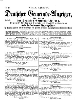 Deutsche Gemeinde-Zeitung Samstag 29. Oktober 1870