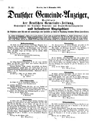 Deutsche Gemeinde-Zeitung Samstag 5. November 1870