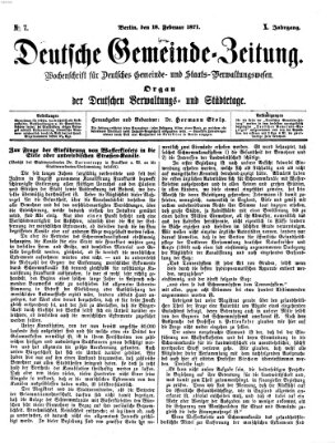 Deutsche Gemeinde-Zeitung Samstag 18. Februar 1871