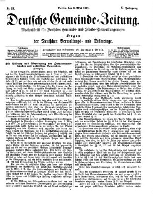 Deutsche Gemeinde-Zeitung Samstag 6. Mai 1871