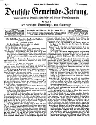 Deutsche Gemeinde-Zeitung Samstag 25. November 1871