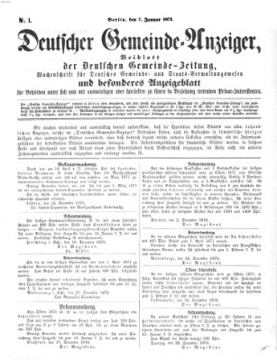 Deutsche Gemeinde-Zeitung Samstag 7. Januar 1871