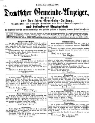 Deutsche Gemeinde-Zeitung Samstag 4. Februar 1871