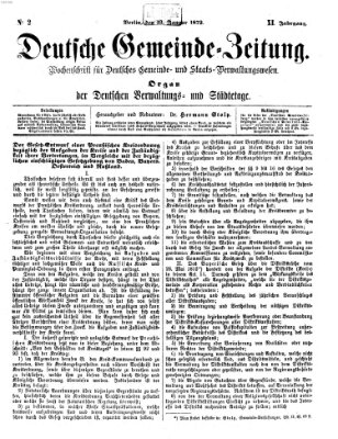 Deutsche Gemeinde-Zeitung Samstag 13. Januar 1872