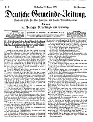 Deutsche Gemeinde-Zeitung Samstag 20. Januar 1872