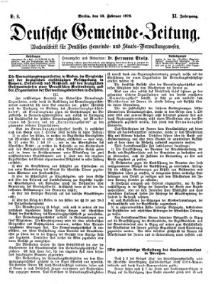 Deutsche Gemeinde-Zeitung Samstag 24. Februar 1872