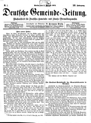 Deutsche Gemeinde-Zeitung Samstag 4. Januar 1873