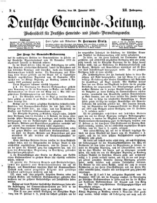 Deutsche Gemeinde-Zeitung Samstag 25. Januar 1873