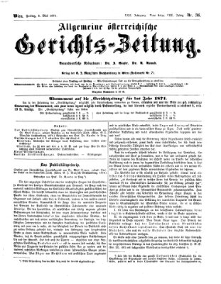 Allgemeine österreichische Gerichts-Zeitung Freitag 5. Mai 1871