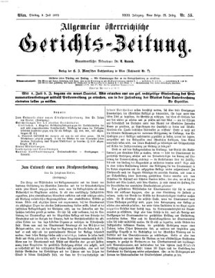 Allgemeine österreichische Gerichts-Zeitung Dienstag 9. Juli 1872