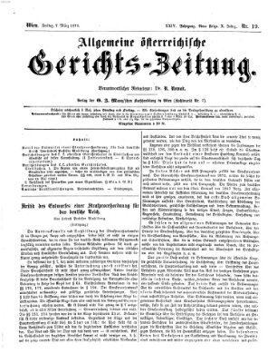 Allgemeine österreichische Gerichts-Zeitung Freitag 7. März 1873