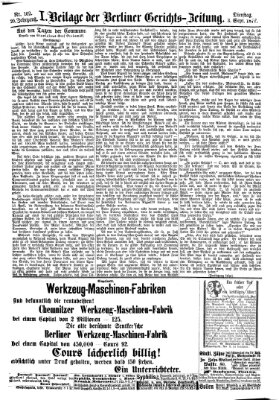 Berliner Gerichts-Zeitung Dienstag 3. September 1872