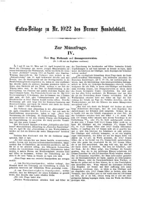 Bremer Handelsblatt Samstag 13. Mai 1871