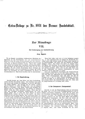 Bremer Handelsblatt Samstag 15. Juli 1871